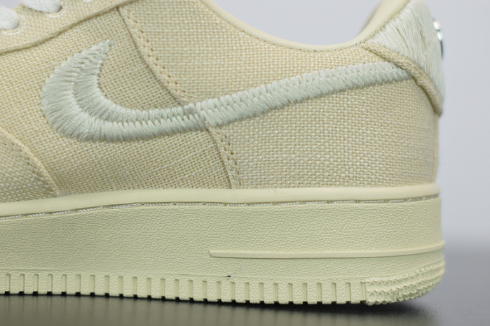 stussy x nike air force 1 low “fossil stone” cz9084-200