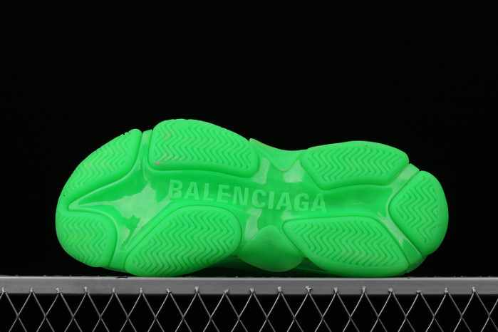 balcia triple s sneaker clear sole fluo green