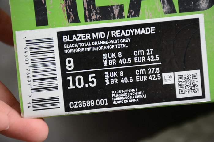 readymade x nike blazer mid cz3589-001