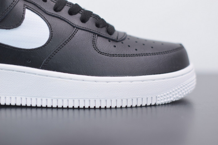 nike air force 1 black cut-out swoosh cz7377-100
