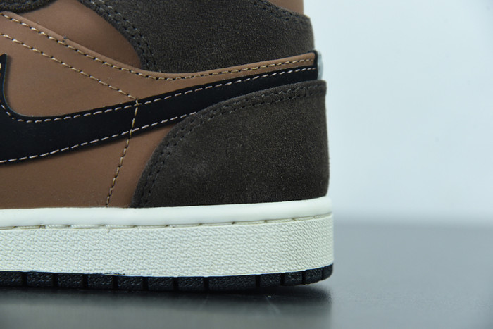 air jordan 1 mid se dark chocolate dc7294-200