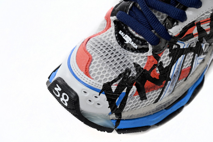 balcia runner white and blue printing Ba*len*cia*ga