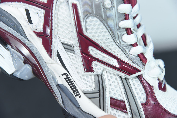 balcia runner white dark red grey