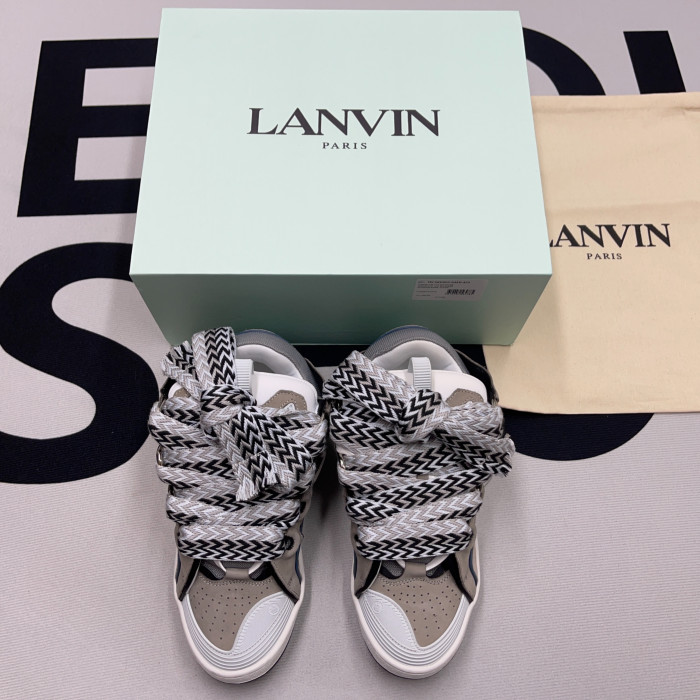 lanvin leather curb grey