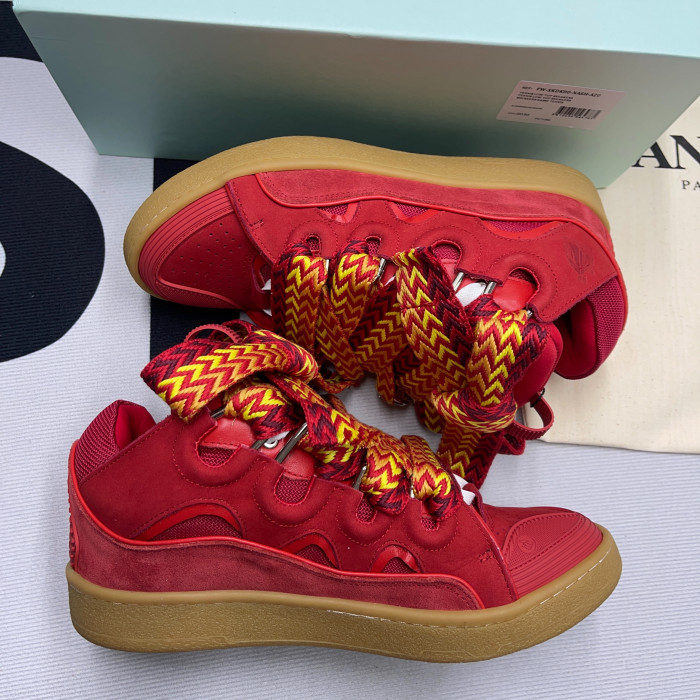 lanvin leather curb red