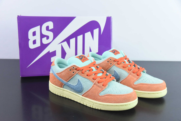 nike dunk low orange and emerald rise