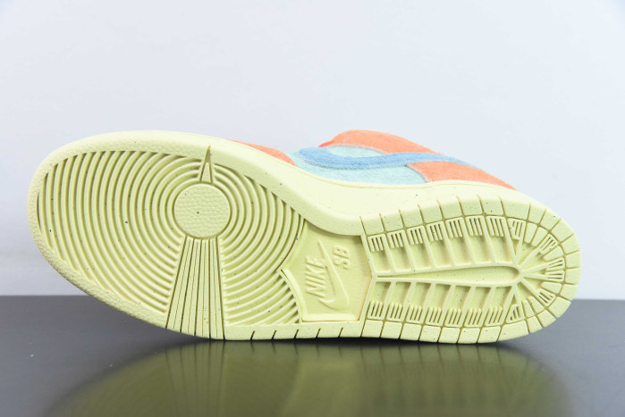 nike dunk low orange and emerald rise