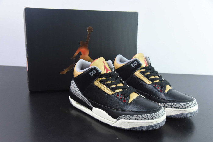 air jordan 3 black gold ck9246-067