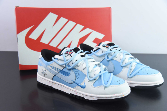 nike sb dunk low ”multi color“ blue white fd4623-156