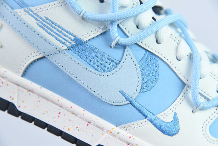 nike sb dunk low ”multi color“ blue white fd4623-156