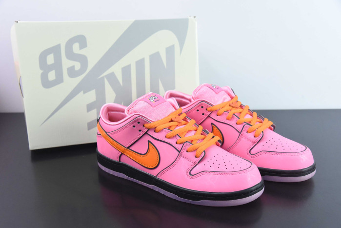 nike dunk low x the powerpuff girls “blossom” fd2631-600