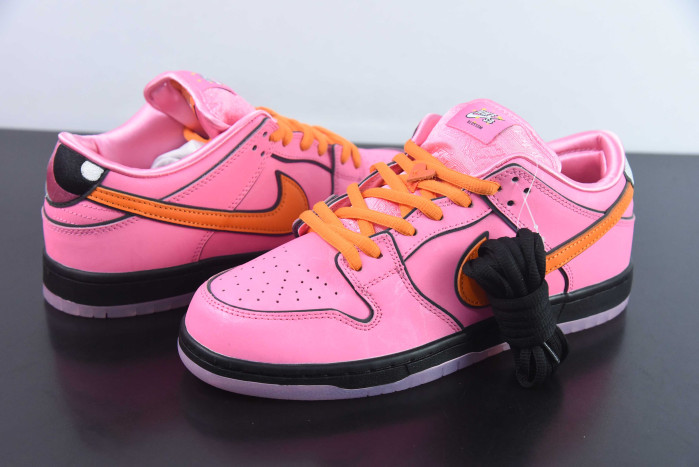 nike dunk low x the powerpuff girls “blossom” fd2631-600