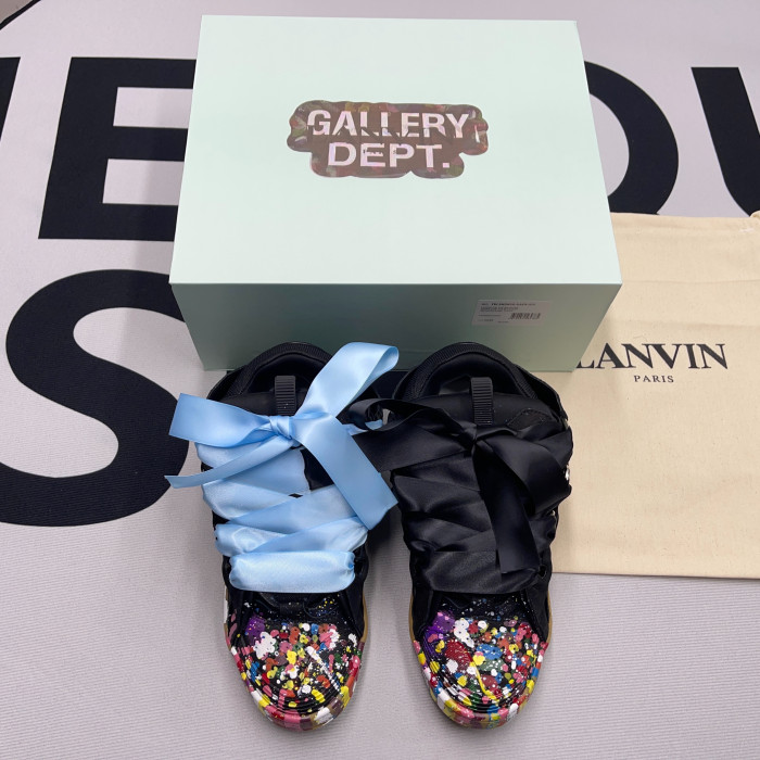 lanvin leather curb black multi