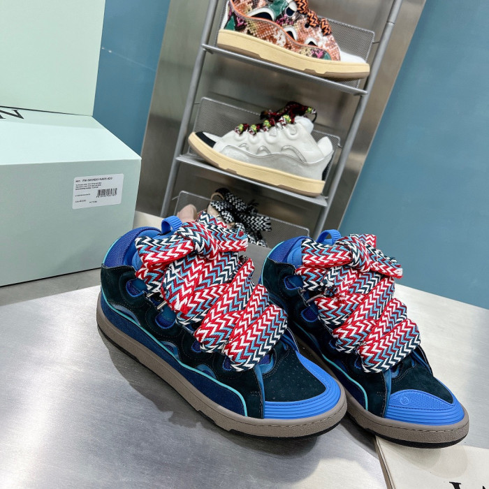 lanvin leather curb taurus blue p2220