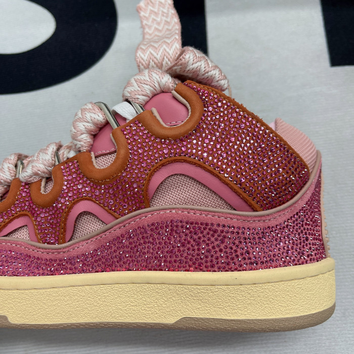 lanvin leather curb pink