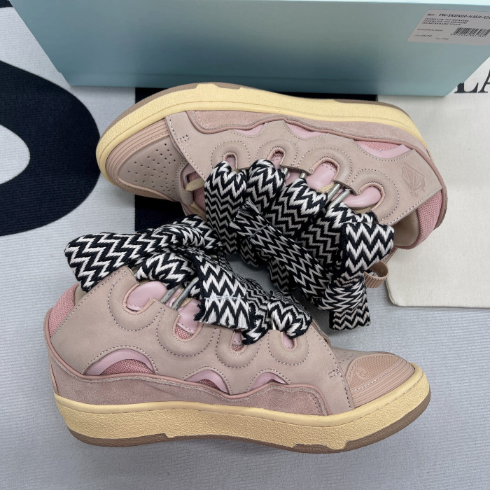 lanvin leather curb glitter pale pink black white