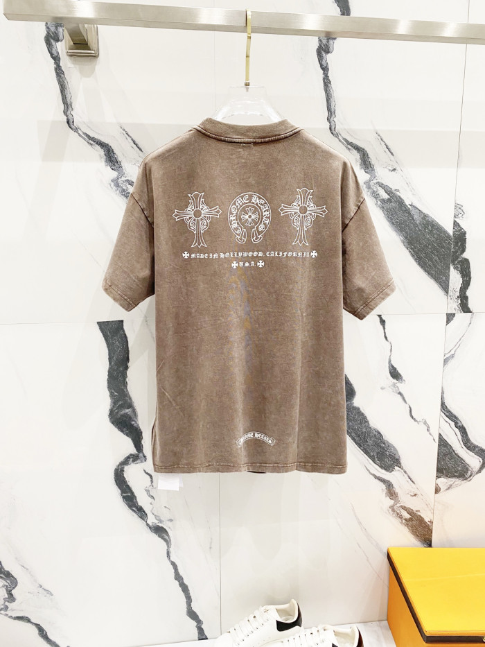 Chrome Hearts Short Sleeve Shirt The make old cross-shaped letters CP00110