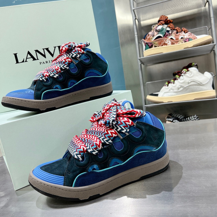 lanvin leather curb taurus blue p2220