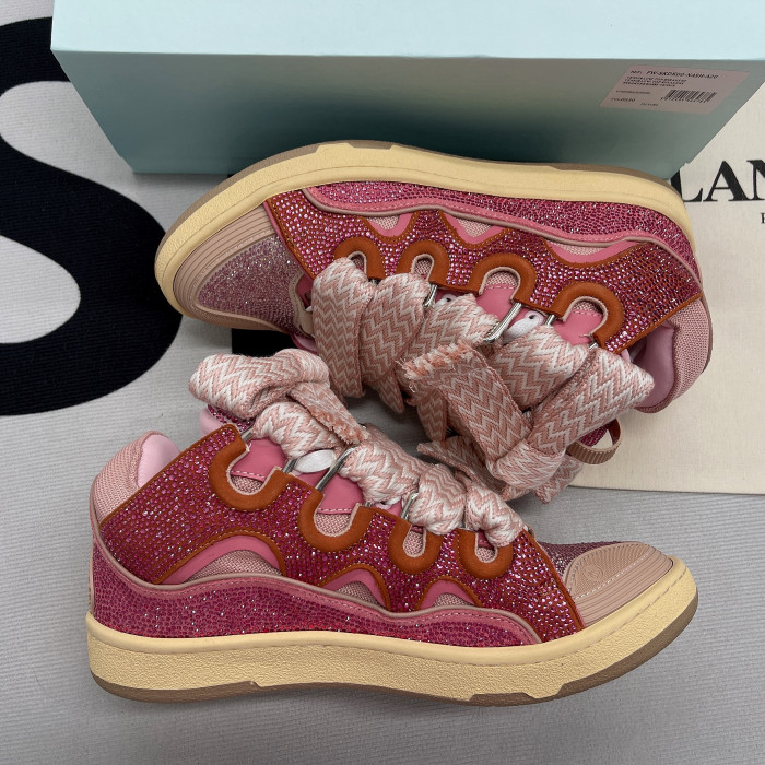lanvin leather curb pink