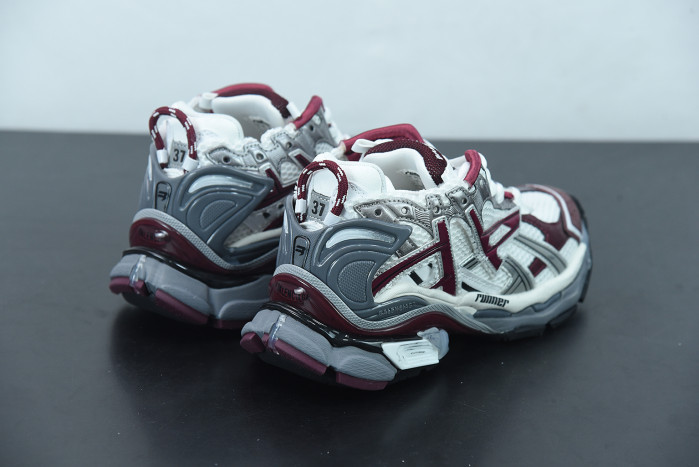 balcia runner white dark red grey