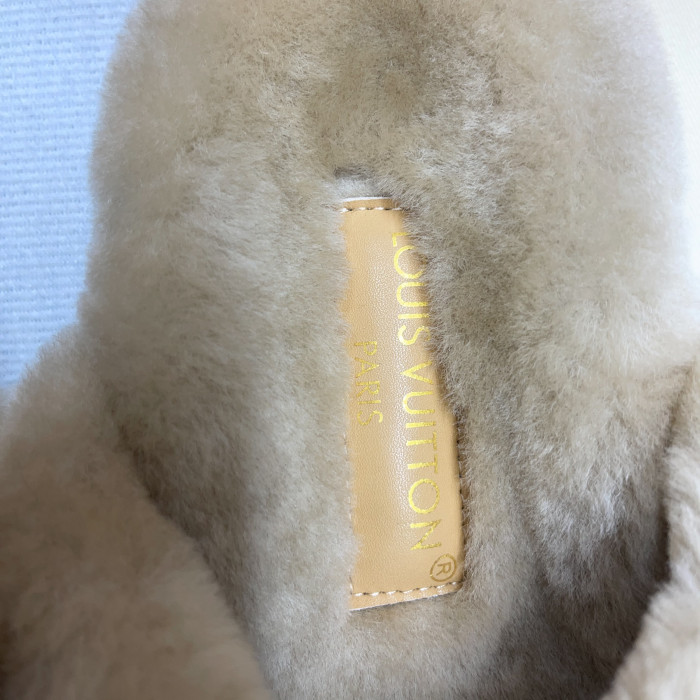 lv slide lady women slippers brown