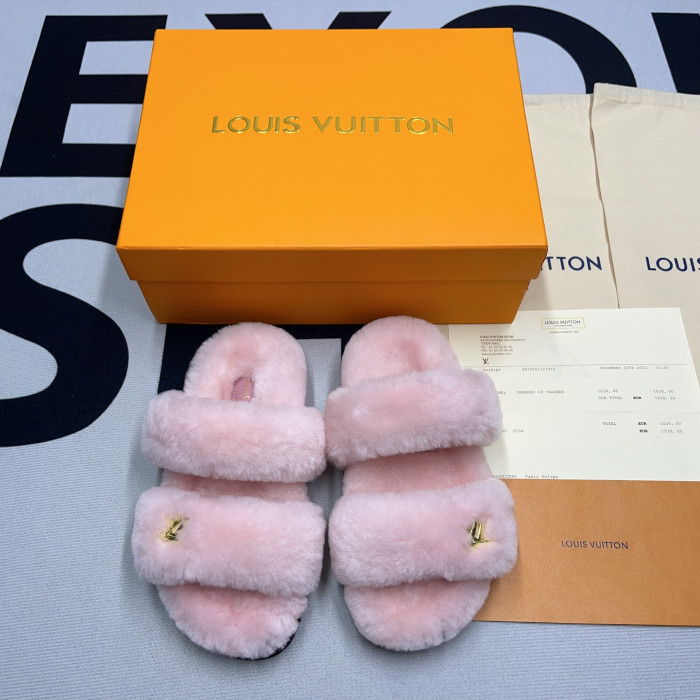 lv slide lady women slippers pink