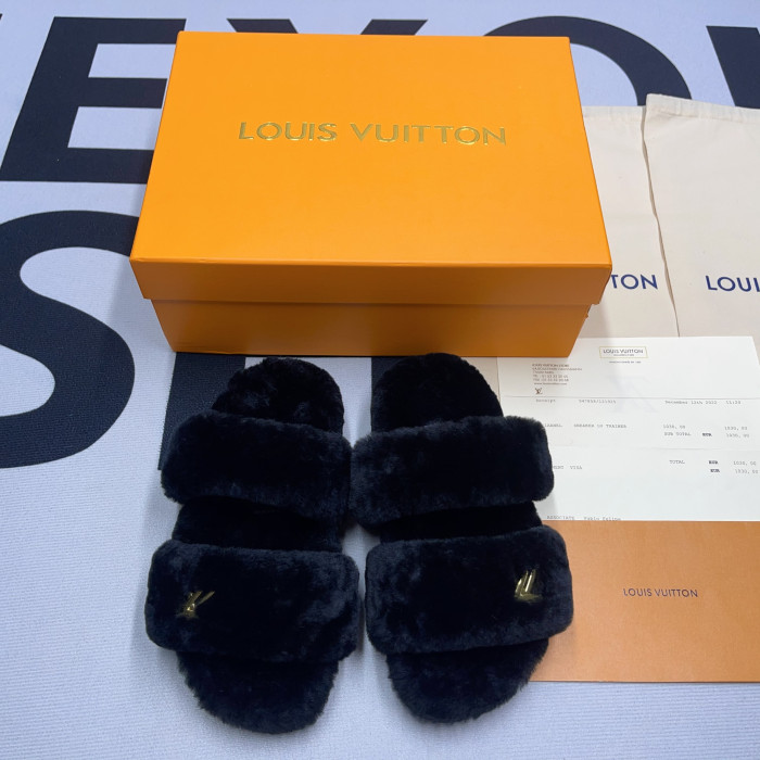 l**is V*t*n lv slide lady women slippers black