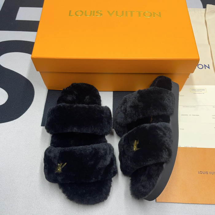 l**is V*t*n lv slide lady women slippers black