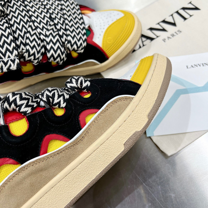 lanvin leather curb yellow black