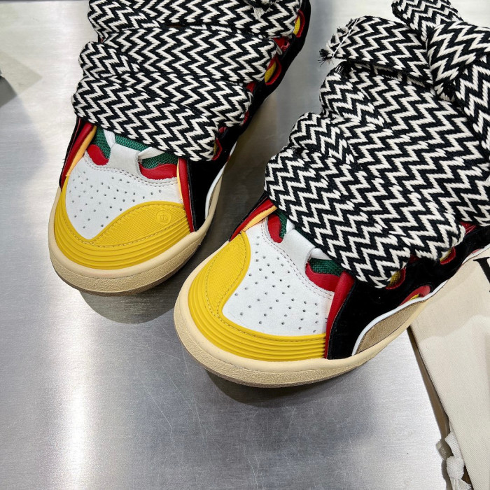 lanvin leather curb yellow black