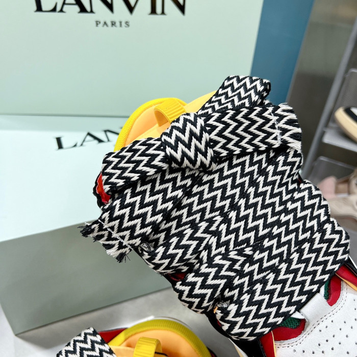 lanvin leather curb yellow black