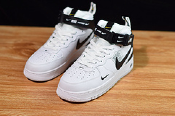 nike air force 1 mid utility white black 804609-103
